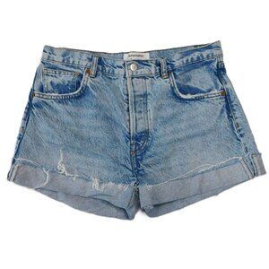 Reformation Charlie Cuffed High Rise Jean Shorts Sloan | GUC | 28